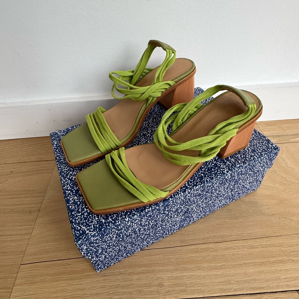 Paloma Wool green strappy sandals 39